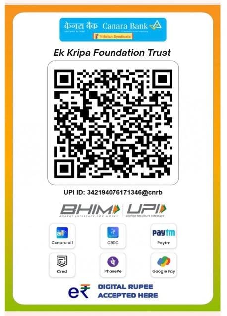 EK Kripa Foundation Trust UPI QR code — Canara Bank